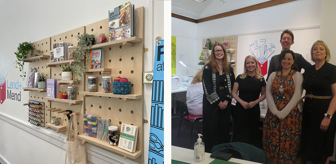  ex-exhibitor stand transformation Gorebridge Library peg boards