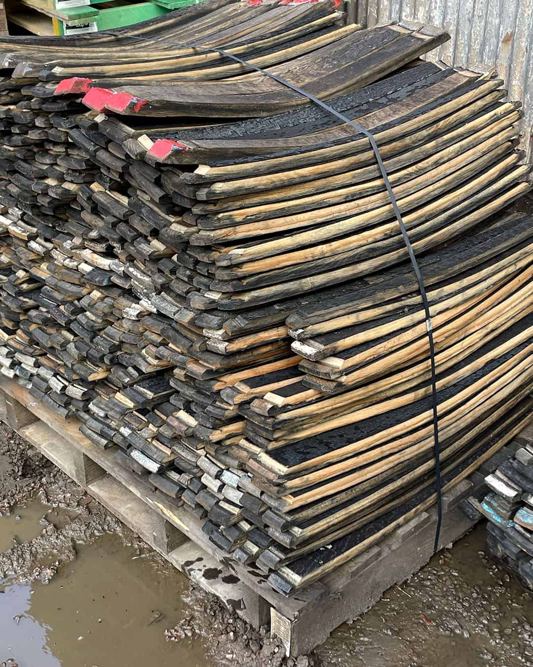 Bale of whisky barrel staves